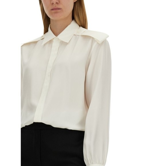 Burberry White Mulberry Silk Shirt - NWT